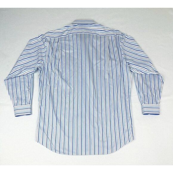 Paul Fredrick Stripe Shirt 16.5 / 34 Button Front Classic Fit - Picture 2 of 7